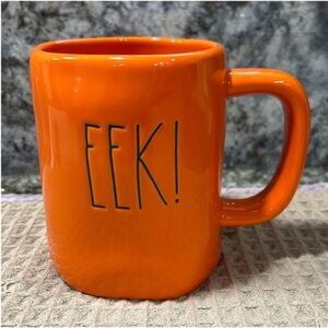 NWT Rae Dunn “EEK!” Halloween Mug Orange 16 oz Spooky Fall Decor